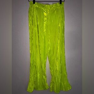 H&M Neon Yellow Wide Leg Pants